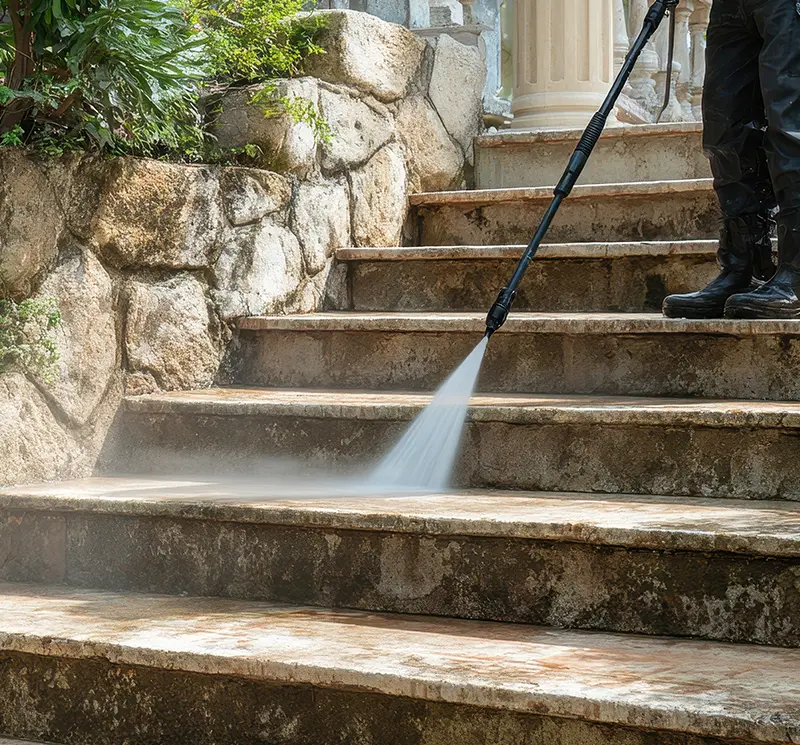 Nettoyage d'escalier extérieur
